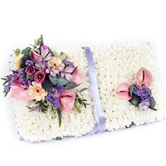 Open Book Funeral Tribute