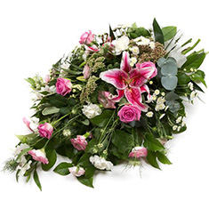 Blushing Elegance Funeral Spray
